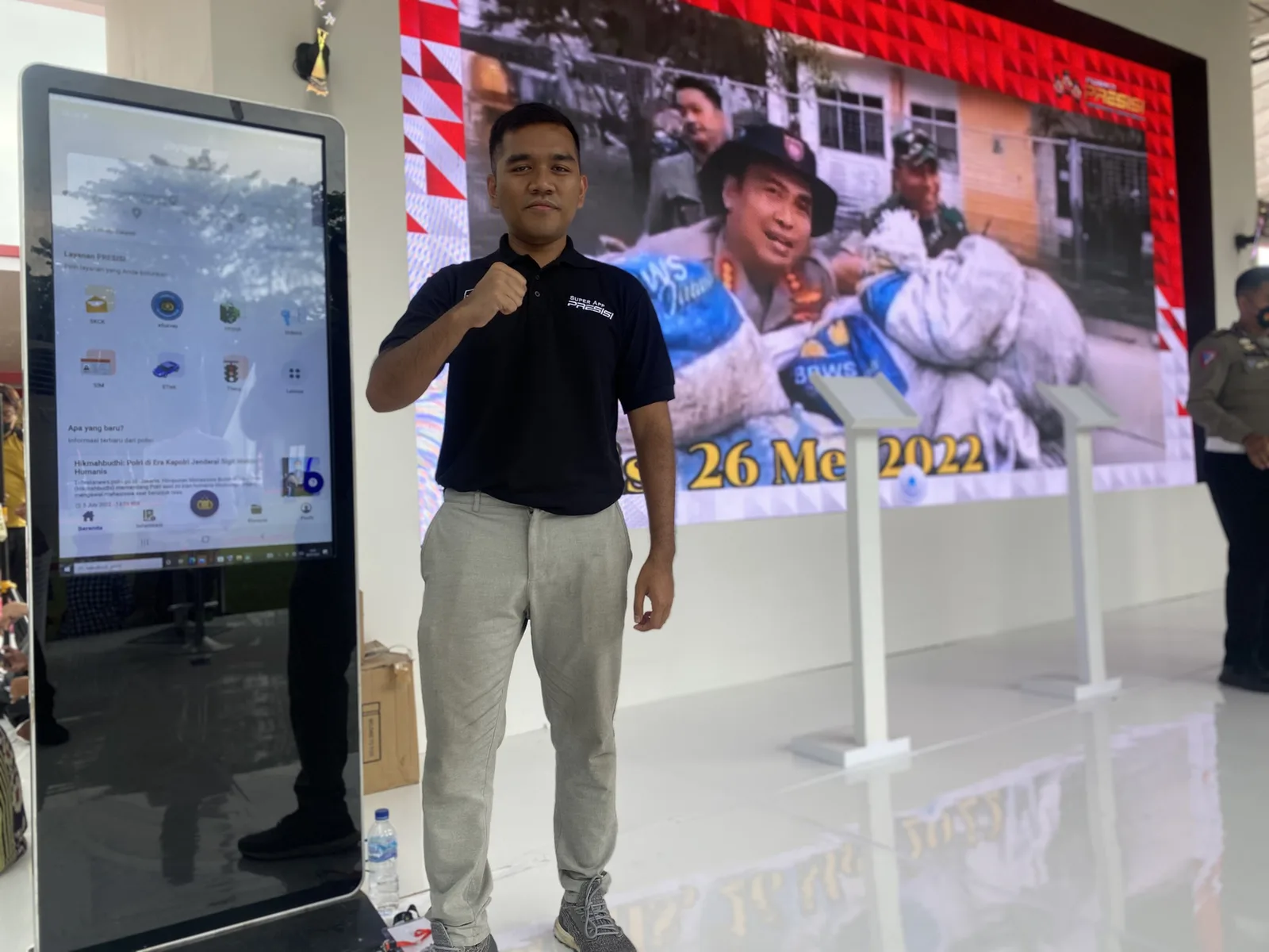 The Polri PRESISI super app on display