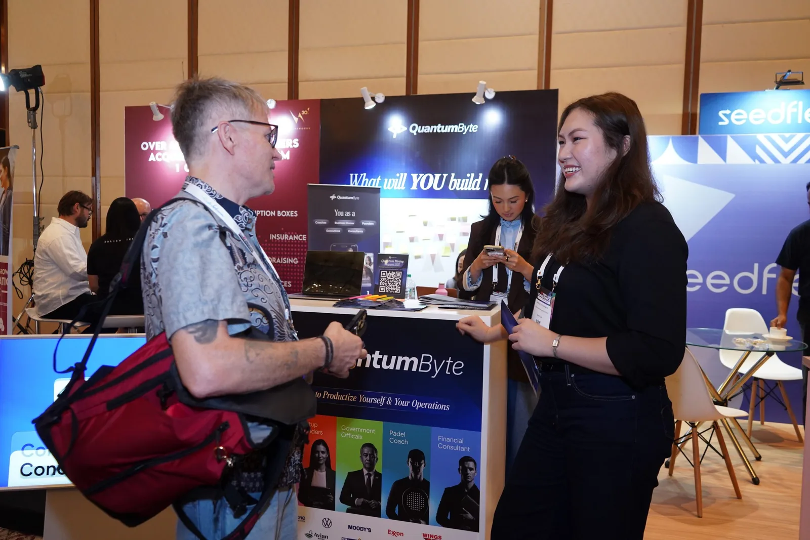 The QuantumByte booth at Tech in Asia Conference 2025